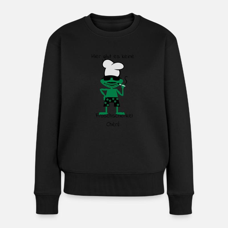 Grenouille cuisson - Pull Premium bio Femme - noir