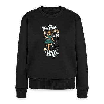 Hochzeit Braut - Frauen Premium Bio Pullover - Schwarz - Vorne - Julia (174cm)