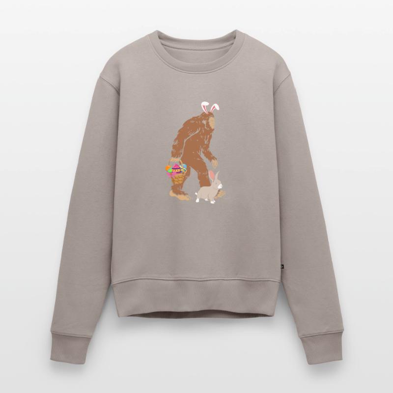 Easter Bigfoot Easter Eggs Dimanche de Pâques Pull Premium bio Femme