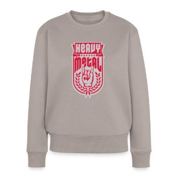 Laurel Wreath Heavy Metal Logo - Pull Premium bio Femme - taupe - Devant - Julia (174cm)