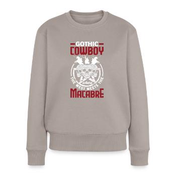 Gothic cowboy where the West meets the macabre - Women's Premium Organic Jumper - taupe - Front - Julia (174cm)