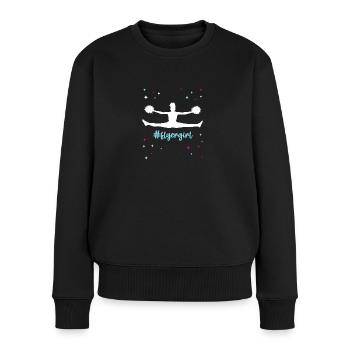 Flyergirl Flyer-Cheerleading Akrobatik Cheerleader - Frauen Premium Bio Pullover - Schwarz - Vorne - Julia (174cm)