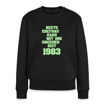 1983 - Women's Premium Organic Jumper - black - Front - Julia (174cm)