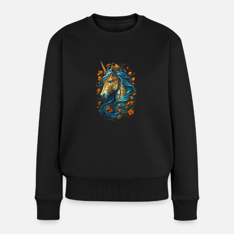Licorne - Pull Premium bio Femme - noir