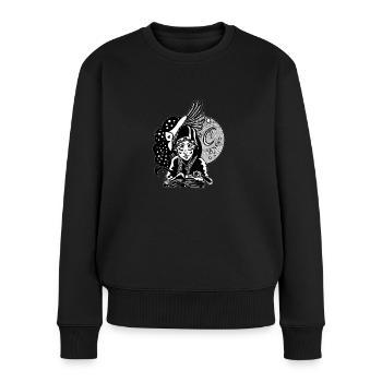 Hexe - Frauen Premium Bio Pullover - Schwarz - Vorne - Julia (174cm)