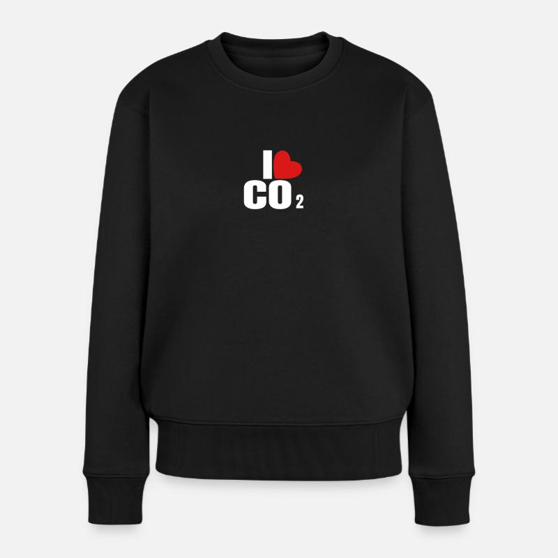 I love CO2 carbon dioxide - Women's Premium Organic Jumper - black