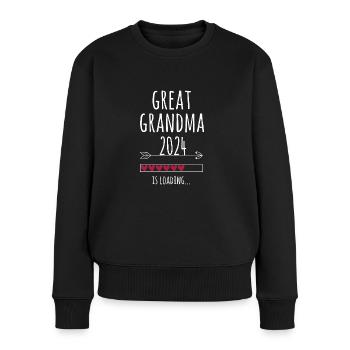Arrière-grand-mère 2024 arrière-grand-mère cadeau bébé enceinte - Pull Premium bio Femme - noir - Devant - Julia (174cm)