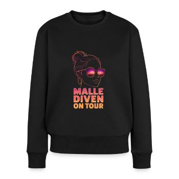 Mallorca Party Spruch Lustig Malle Diven On Tour - Frauen Premium Bio Pullover - Schwarz - Vorne - Julia (174cm)