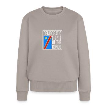 République démocratique du Congo - Pull Premium bio Femme - taupe - Devant - Julia (174cm)