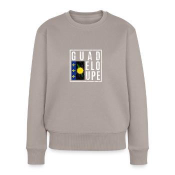 Guadeloupe - Frauen Premium Bio Pullover - Taupe - Vorne - Julia (174cm)