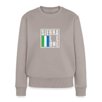 Sierra Leone - Women's Premium Organic Jumper - taupe - Front - Julia (174cm)