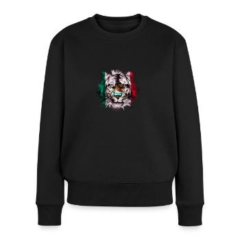 Mexiko - Frauen Premium Bio Pullover - Schwarz - Vorne - Julia (174cm)