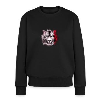 Malta - Frauen Premium Bio Pullover - Schwarz - Vorne - Julia (174cm)