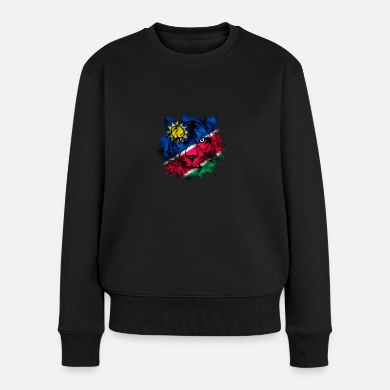 Namibia - Frauen Premium Bio Pullover - Schwarz
