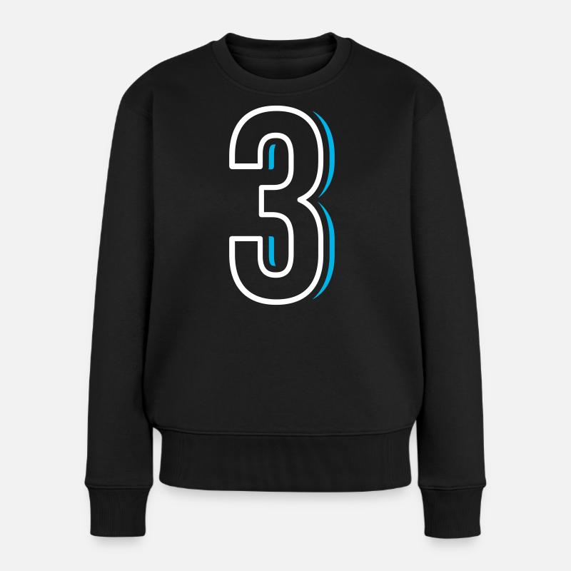 Numéro 3 - Trois - Pull Premium bio Femme - noir