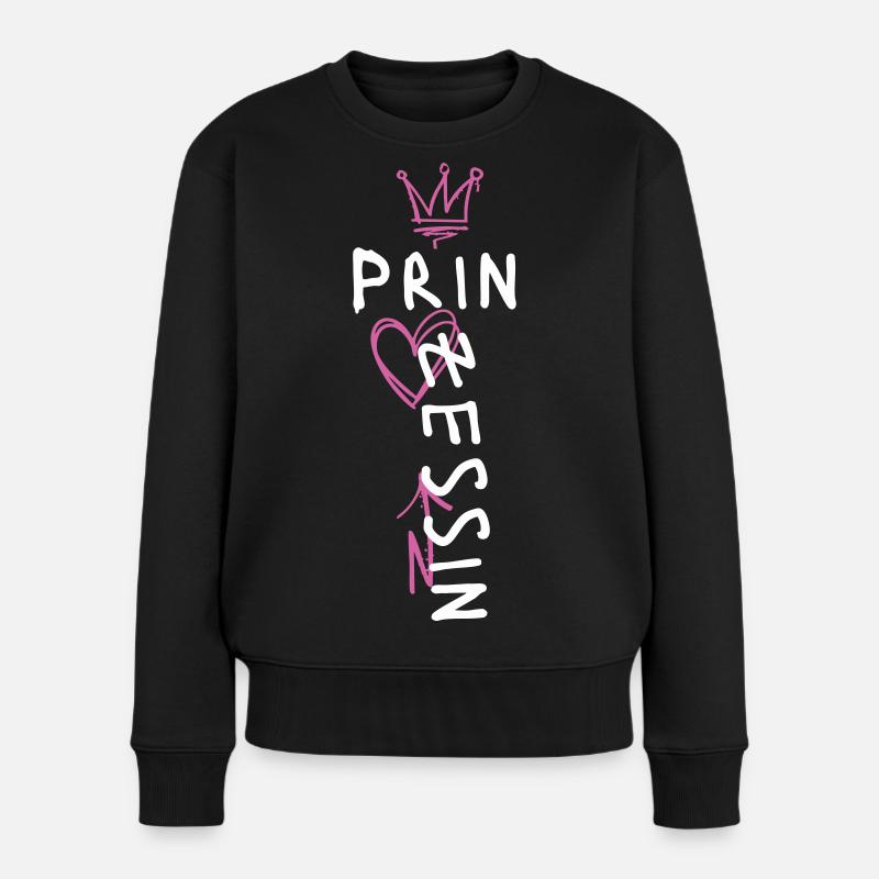 Prinzessin Streetstyle Design - Frauen Premium Bio Pullover - Schwarz