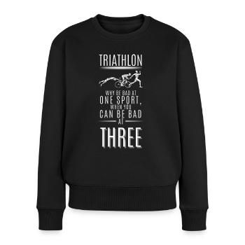 Triathlon T-Shirt - Pull Premium bio Femme - noir - Devant - Julia (174cm)