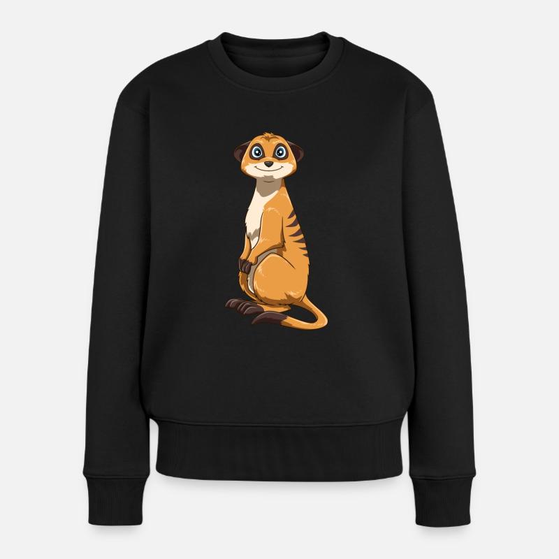 Erdmännchen für einen Erdmännchen Liebhaber - Frauen Premium Bio Pullover - Schwarz
