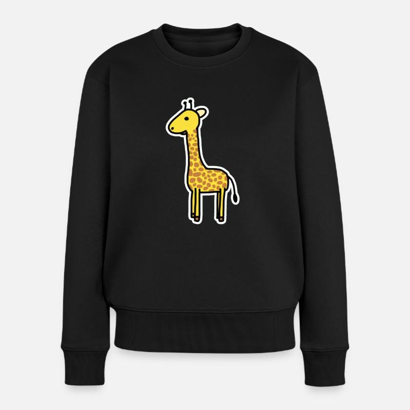 Giraffe - Frauen Premium Bio Pullover - Schwarz