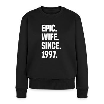 Married 25Th Anniversary Wedding Anniversary Gift - Women's Premium Organic Jumper - black - Front - Julia (174cm)