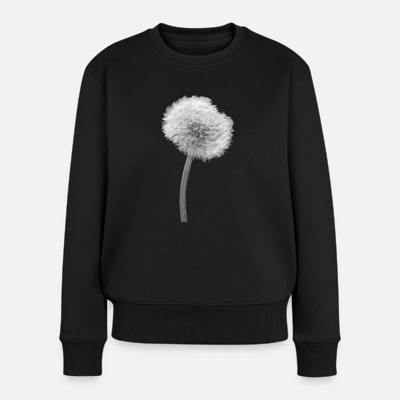 Pusteblume - Frauen Premium Bio Pullover - Schwarz