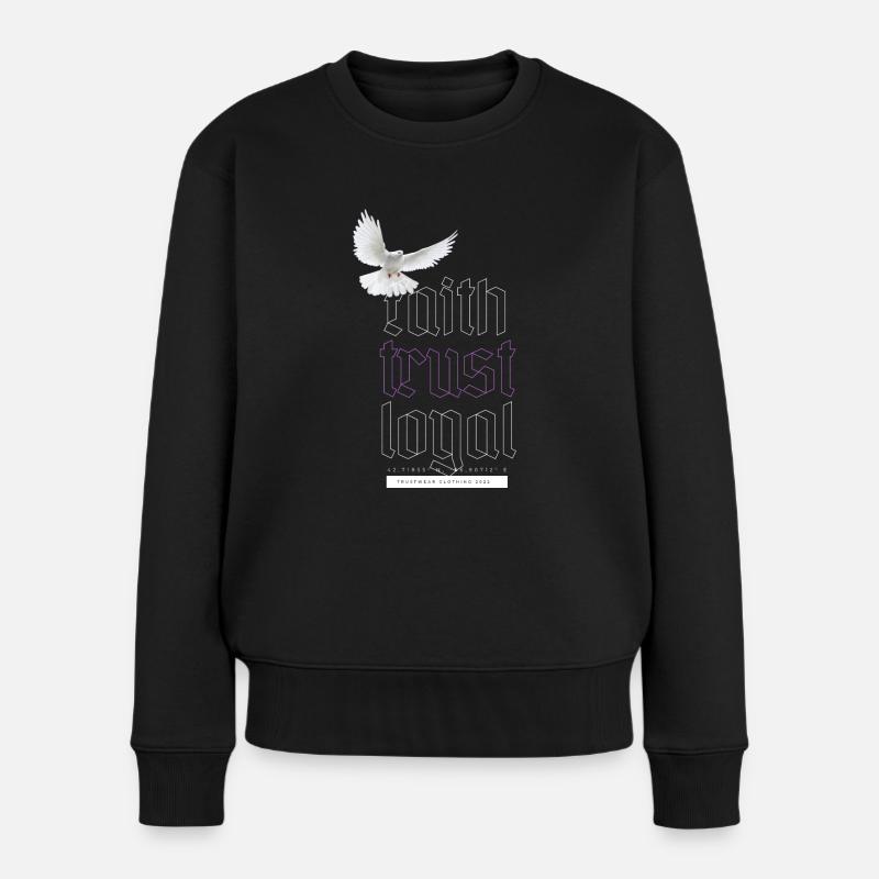 Foi confiance loyale - Pull Premium bio Femme - noir