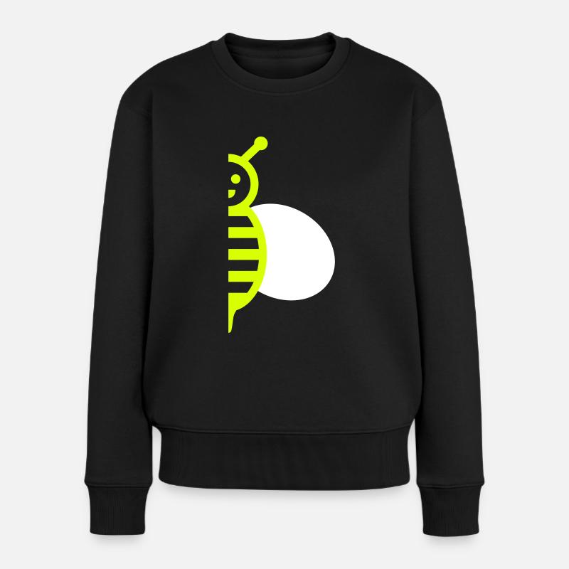 Moitié d’une abeille avec une aile - Pull Premium bio Femme - noir