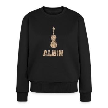 Cello Geige Bratsche Orchester Albin - Frauen Premium Bio Pullover - Schwarz - Vorne - Julia (174cm)