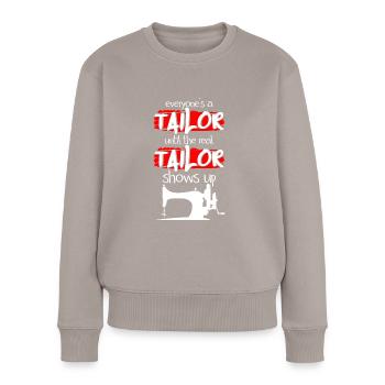 Tailor Lingerie Pantalon Machine à Coudre - Pull Premium bio Femme - taupe - Devant - Julia (174cm)