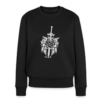 D20 rpg game épée fleur - Pull Premium bio Femme - noir - Devant - Julia (174cm)
