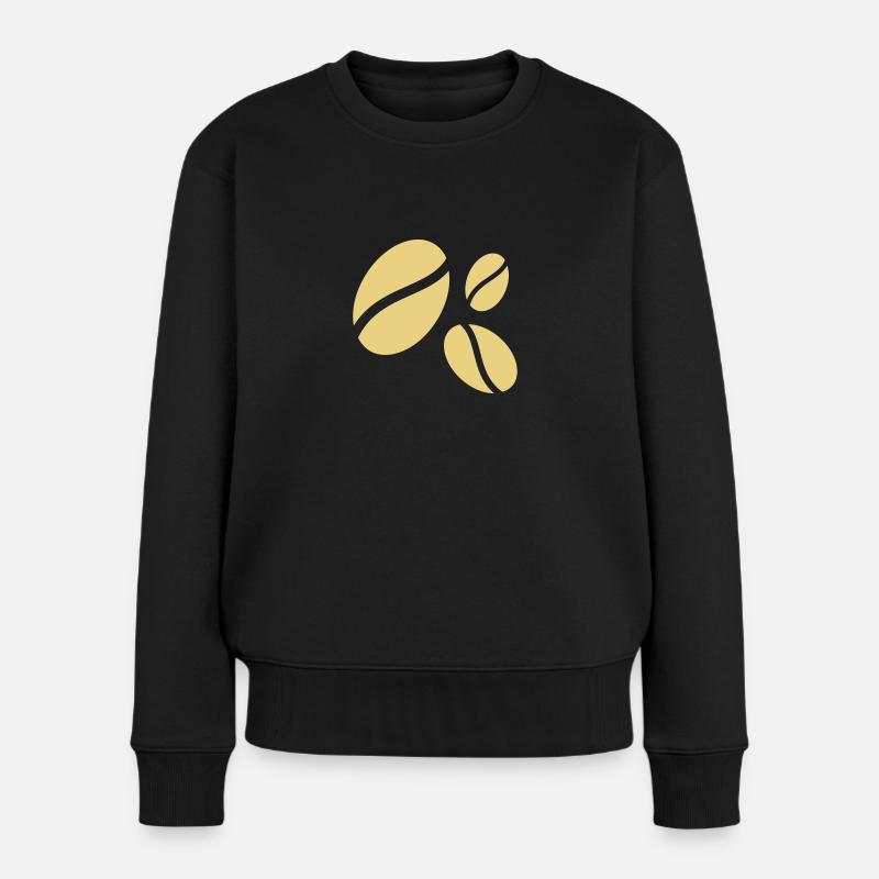 Kaffeebohne - Frauen Premium Bio Pullover - Schwarz