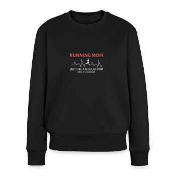 Idée cadeau de course à pied pour femmes - Pull Premium bio Femme - noir - Devant - Julia (174cm)