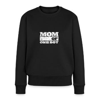 Mama Mom of one Boy Geschenkidee Muttertag - Frauen Premium Bio Pullover - Schwarz - Vorne - Julia (174cm)
