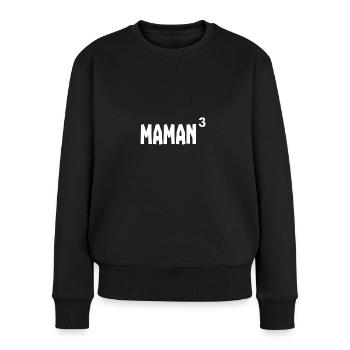 maman 3 - Pull Premium bio Femme - noir - Devant - Julia (174cm)