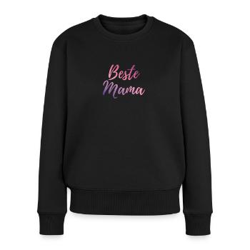 Muttertag Geburtstag Geschenk - Beste Mama Design - Frauen Premium Bio Pullover - Schwarz - Vorne - Julia (174cm)