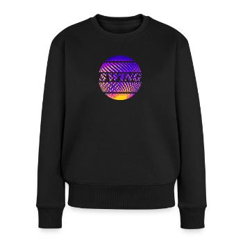 Swing Diskokugel - Frauen Premium Bio Pullover - Schwarz - Vorne - Julia (174cm)