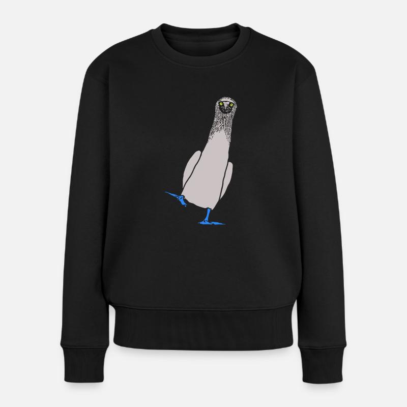 Tölpel - Frauen Premium Bio Pullover - Schwarz