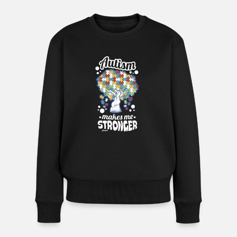 Autist Autismus Awareness Baum Puzzle - Frauen Premium Bio Pullover - Schwarz
