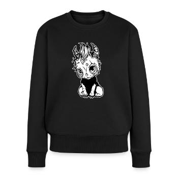Niedliches Baby-Zombie-Einhorn - Frauen Premium Bio Pullover - Schwarz - Vorne - Julia (174cm)