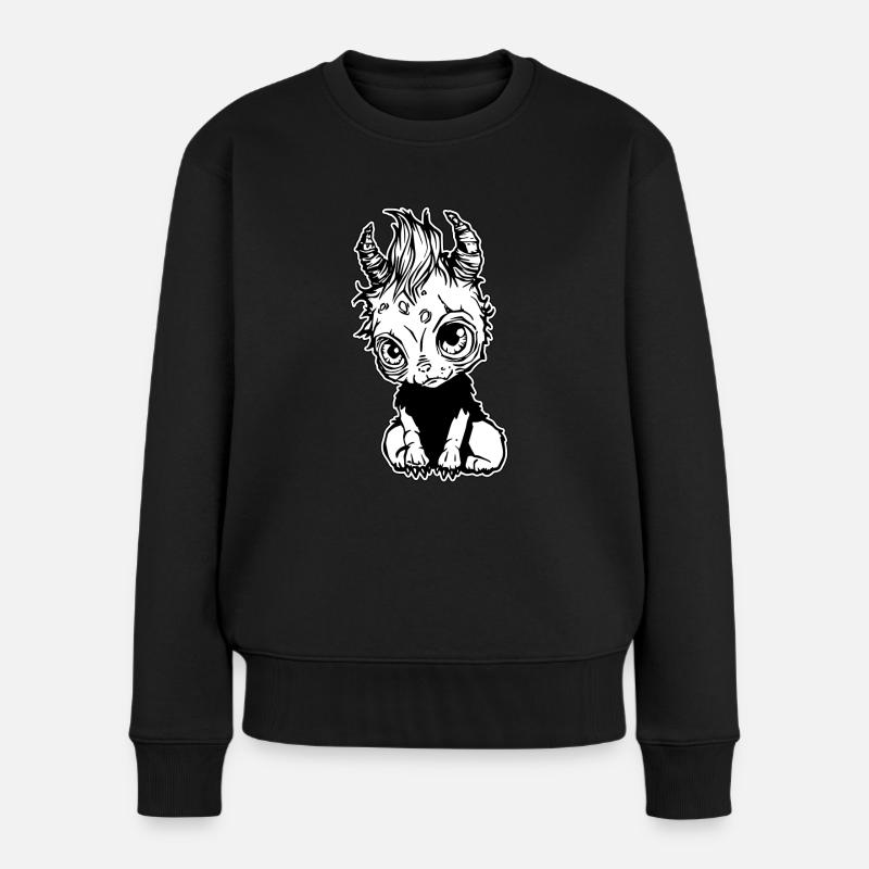 Mignon bébé licorne zombie - Pull Premium bio Femme - noir