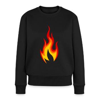 Fire Flame Illustration - Women's Premium Organic Jumper - black - Front - Julia (174cm)