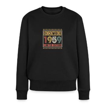 Millésime Décembre 1959 Edition Limitée Anniversaire - Pull Premium bio Femme - noir - Devant - Julia (174cm)
