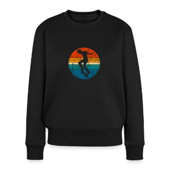 Skateboarder Skateboard Skater Skate Skateing - Pull Premium bio Femme - noir - Devant - Julia (174cm)