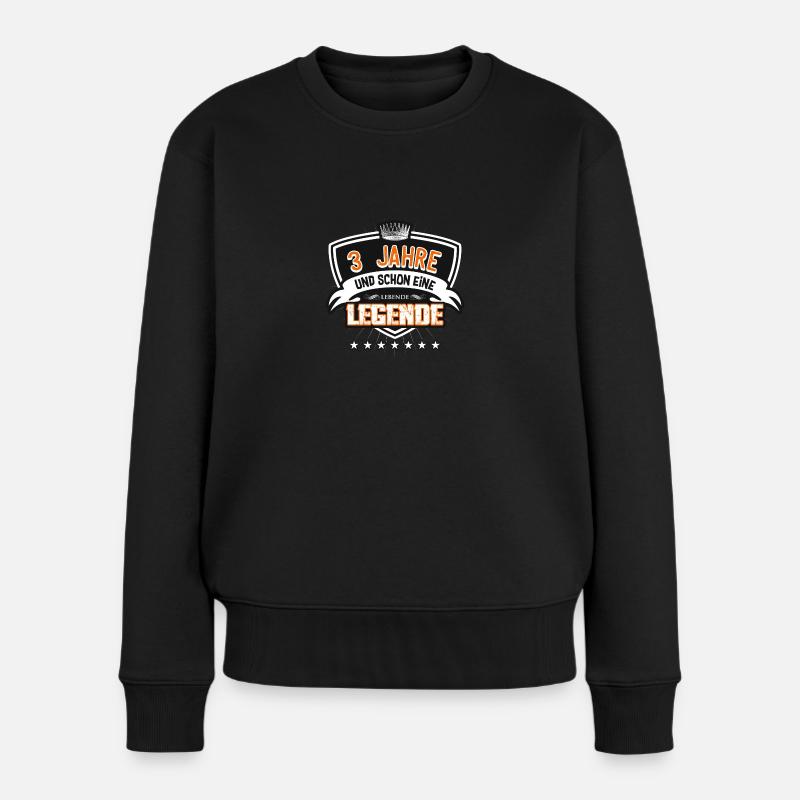3. Geburtstag Geschenk Jahre lebende Legende - Frauen Premium Bio Pullover - Schwarz