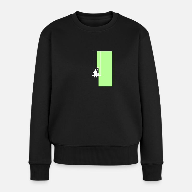 Der Maler - Frauen Premium Bio Pullover - Schwarz