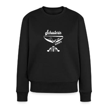 Schusterin Rente Rentnerin Schusterinnen Ruhestand - Frauen Premium Bio Pullover - Schwarz - Vorne - Julia (174cm)
