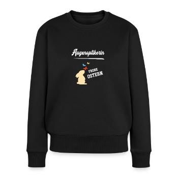 Augenoptikerin Frohe Ostern Optikerin - Frauen Premium Bio Pullover - Schwarz - Vorne - Julia (174cm)