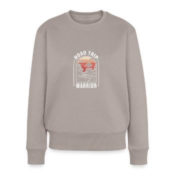 Road Trip - Pull Premium bio Femme - taupe - Devant - Julia (174cm)