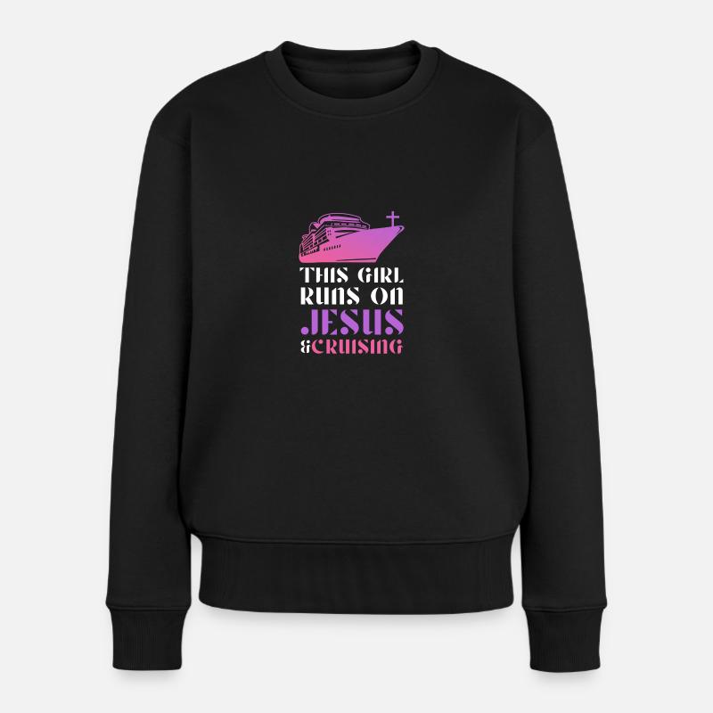 Kreuzfahrt Kreuzfahrtschiff - Frauen Premium Bio Pullover - Schwarz
