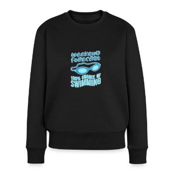 Schwimmen Schwimmer - Frauen Premium Bio Pullover - Schwarz - Vorne - Julia (174cm)